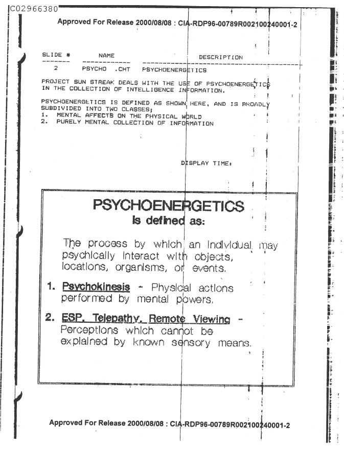 Psychoenergetics projects: Sun Streak, Gondola Wish, Grill flame, Center&nbsp;Lane