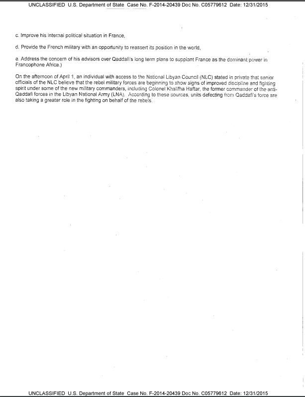 For: Hillary From: Sid Re: France's client & Qaddafi's gold