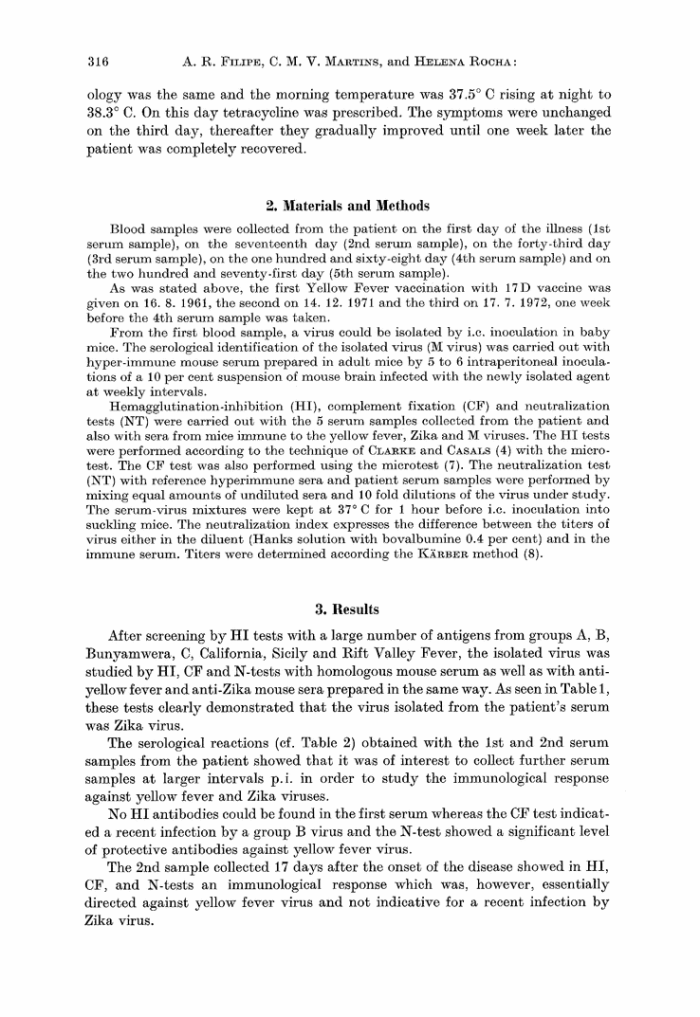 Laboratory infection with Zika virus after vaccination against yellow fever